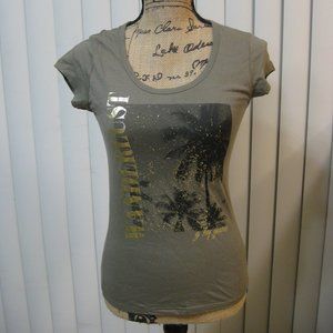NWT Guess logo green graphic tee t shirt top XS extra small